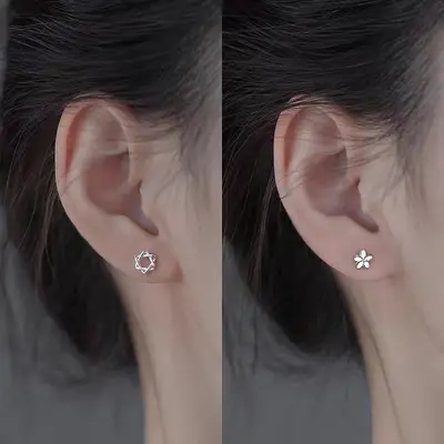 S999 Silberohrstecker minimalistisches Design