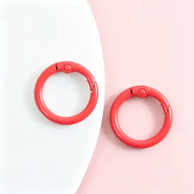 Painted alloy spring clasp key ring, DIY accessory - 10