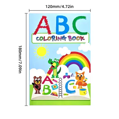 İngilizce Alfabe ve Kelime Boyama Kitabı 3-6 Yaş Çocuklar İçin