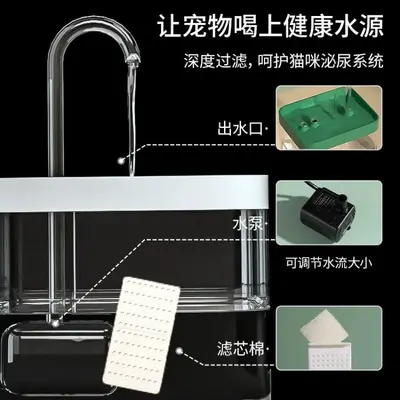 Automatic Circulating Flowing Water Fountain for Cats and Dogs