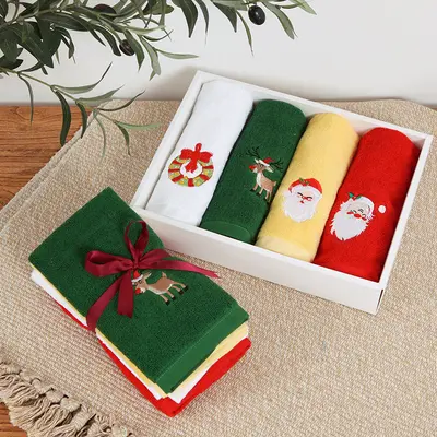 Pure cotton Christmas towel gift set for children