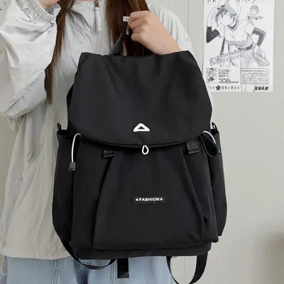 Contrast Color Drawstring Backpack, Large Capacity Outdoor - 4