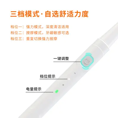 T100电动牙刷3种模TYPE-C充电款学生成人中大童牙刷源头工厂跨境