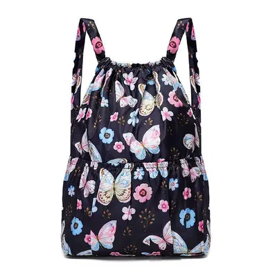 Women's sports backpack, nylon, drawstring, mother bag - 8