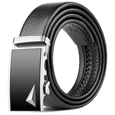 Men's Synthetic Leather Belt Amazon AliExpress Automatic Buckle Versatile Pants Belt Foreign Trade Cross-Border - 10