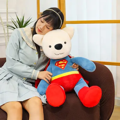 Superman Batman Transforming Teddy Bear Plush Toy Figure
