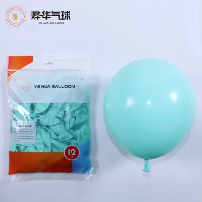 12-Inch Macaron Balloons, Mixed Colors, First Birthday Party Decoration