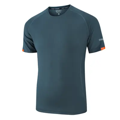Men's Ice Silk Short Sleeve T-Shirt Quick-Drying Breathable Youth Loose Men's and Women's Sports Tops Plus Size M-9XL Two-Way Opening