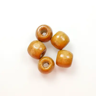 Maple Wood Large Hole Loose Beads for DIY Handmade Jewelry - 10