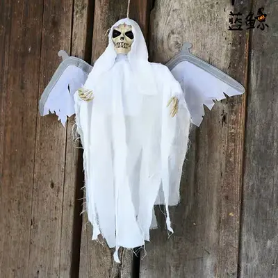 Halloween Sound-Activated Flying Ghost Skeleton Decoration