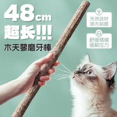 Natural Silvervine Cat Toy Stick, 48cm, Teeth Cleaning, Durable - 3
