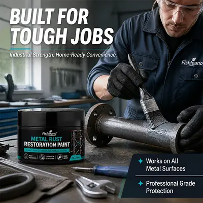 FISHLEANO Metal Anti-Rust Repair Paint and Stainless Steel Care Paste