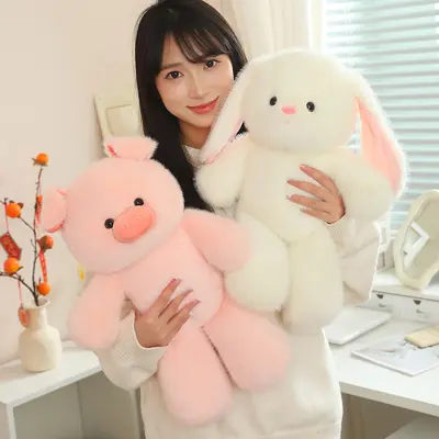Laufender Teddybär Plüschtier, Tierserie Dekofigur mit Kissenfunktion