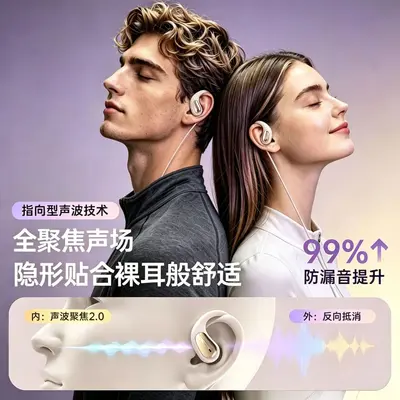 Wired ear-hook headphones Type-C with gaming microphone