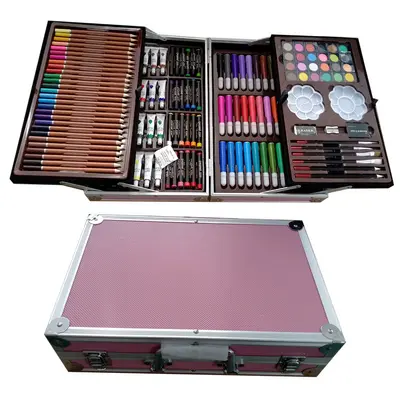 145-piece double-layer aluminum box children's paint brush art set watercolor pencil colored pencil art supplies paint brush direct sales - 9