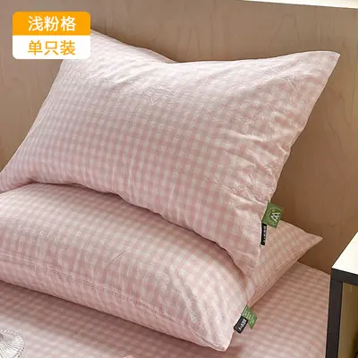 2025新款家用水洗棉枕头套单防头油48x74cm枕套一对装枕芯内胆套 - 13