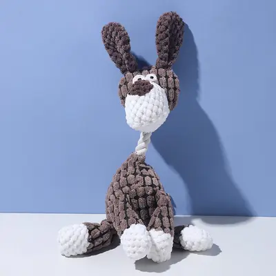 Donkey Plush Dog Chew Toy with Squeaker - 11