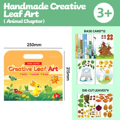 Quiet book with animal recognition and reusable stickers - 8