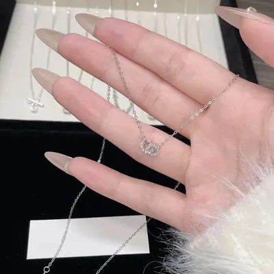 S925 gümüş inci kolye kadın, tasarımcı, minimalist - 10