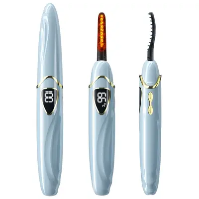 Powder Gold Rechargeable Electric Heated Eyelash Curler, Eyelash Crimper S600 Eyelash Curling Tool TYPE C Rechargeable Precise Temperature Control - 10