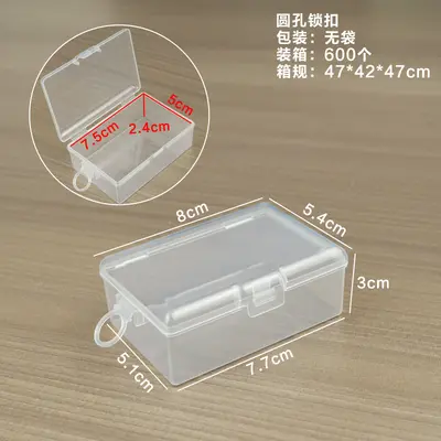 Rectangular transparent PP box with lid and lock - 12