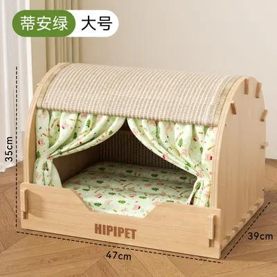 Sisal Drawer Cat Scratcher with House-Shaped Cat Bed, Durable - 6