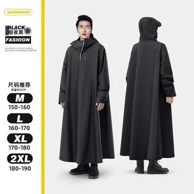 Long raincoat with sleeves for men and women, motorcycle and bicycle - 5