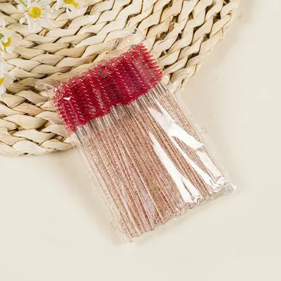 Colorful Crystal Rod Eyelash Comb, Portable Eyebrow Comb and Spiral Mascara Wand - 13