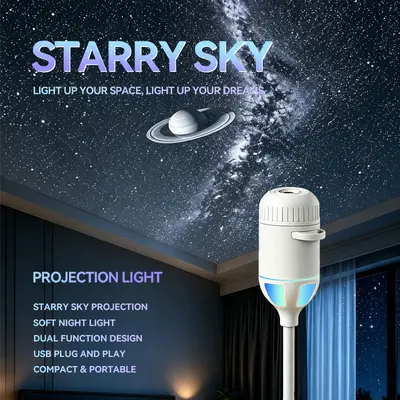 In Stock Viral Star Projector Light USB Mini Projector Night Light Bedroom Sleep Starry Sky Atmosphere Lamp