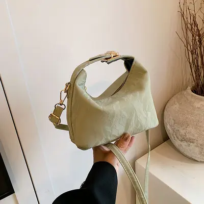 Small Square Handbag with Shoulder and Crossbody Strap, Summer 2025 - 10