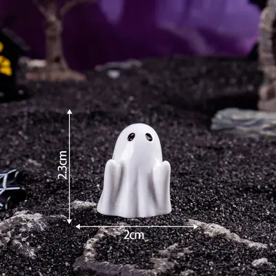 Halloween Floating Ghost Desktop Ornament, Resin DIY Decorative Figure - 11