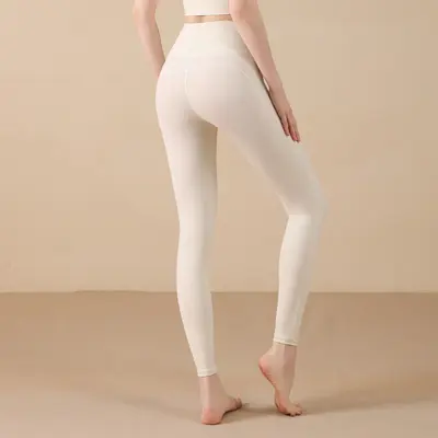 Lycra Women's Yoga Leggings, High-Waisted Hip-Lifting, High Stretch - 10