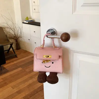 Kids Mini Crossbody Bag, Smiley Lychee Pattern Cartoon Handbag