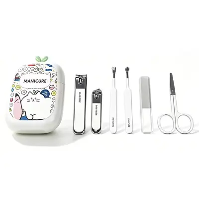 6-piece manicure set stainless steel nail care kit - 9