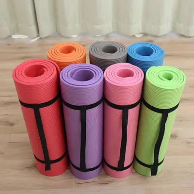 Kalın Yoga Matı, Büyük Boy Kaymaz Zemin Matı, Kokusuz, Amortisörlü - 4