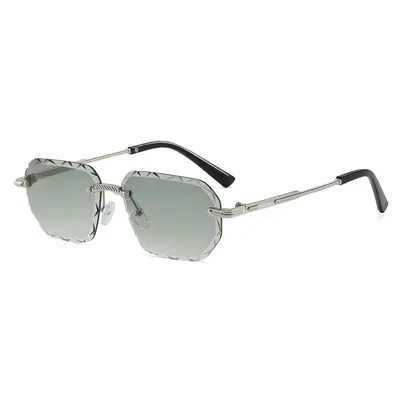 Polygon Frameless Retro Sunglasses for Women and Men, Fashion Style - 6