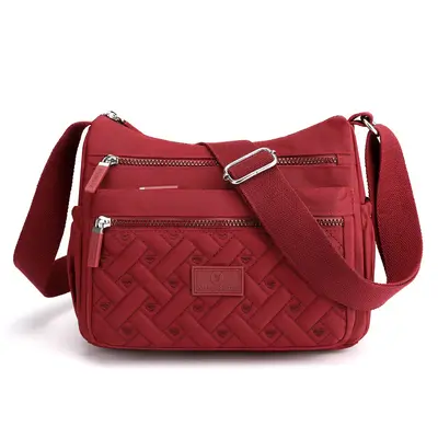 Lightweight Nylon Women's Crossbody Bag, Large Capacity, Multifunctional - 8