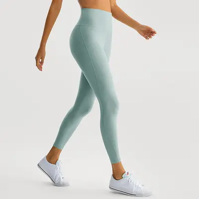 Damen-Yogahose mit hohem Bund, Nylon 66, Po-Lifting und Bauchkontrolle - 11