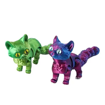 3D Baskı Sevimli Kedi Yavrusu Figürü, Çocuklar İçin Dekoratif Süs