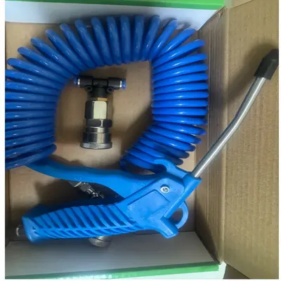 Air Duster Gun and Pneumatic Truck Seat Tool Kit with 6mm T-Type Quick Connector - 9