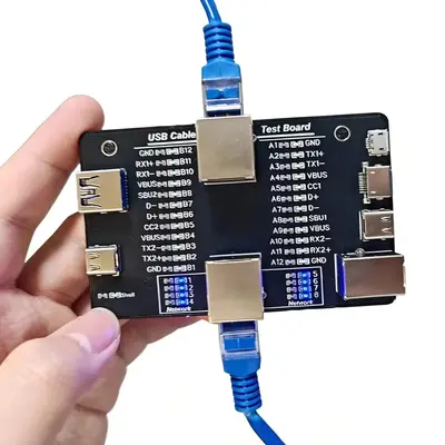 多功能数据线测试仪USB3.0数据线检测TypeC检测板安卓苹果快充线