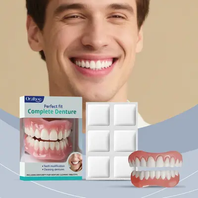 ORALHOE takma diş temizleme ve bakım seti, rahat kullanım