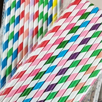 Colorful Biodegradable Food-Grade Kraft Paper Straws - 7
