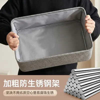 Foldable fabric clothes storage box, large capacity - 3