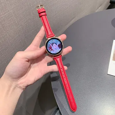 Genuine Leather Lychee Pattern Strap for Huawei GT5 and GT4 Watch - 8
