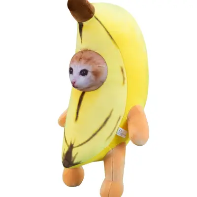 Bibilabu Plush Toy, Banana Kitten and Shield Dog Doll