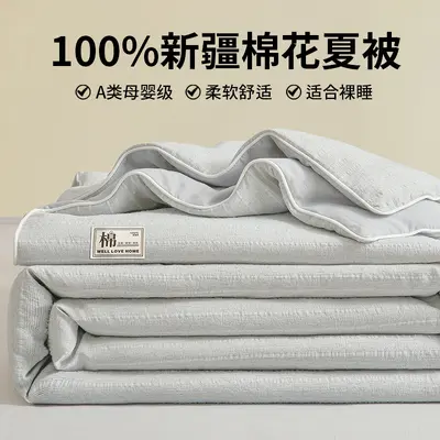 Class A Mother and Baby Grade Pure Cotton Summer Quilt 100% Xinjiang Cotton Summer Duvet Air Conditioning Quilt Full Cotton Children's Thin Bedding - 9
