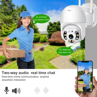 1080P Sicherheitskamera, WiFi, wasserdicht, Außenbereich, PTZ - 5