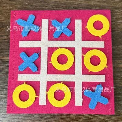 Felt Mini Tic-Tac-Toe Board Game for Children Educational Puzzle