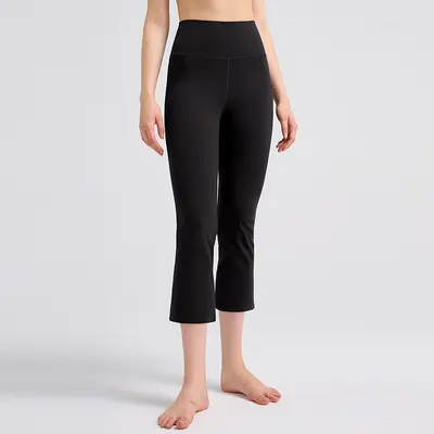 Women's Micro-Flare Yoga Pants, Butt-Lifting, Brushed High Waist, 23" - 12